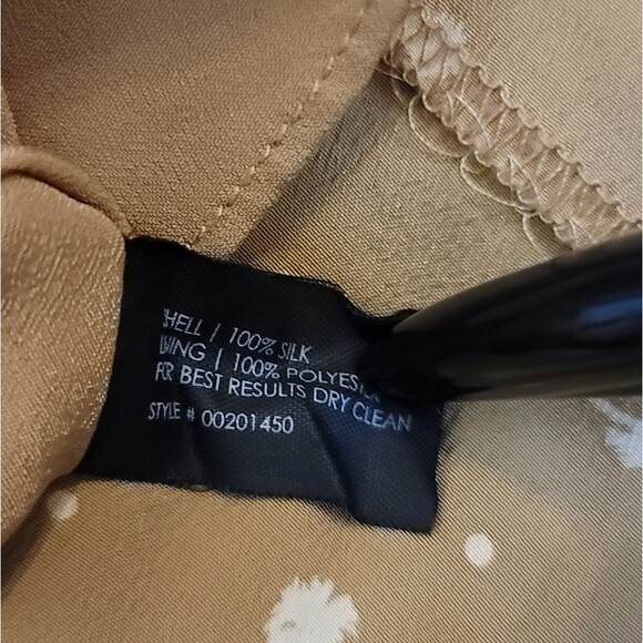 Club Monaco Tan Palm Trees Open Back Dress Size 2 - Picture 10 of 11